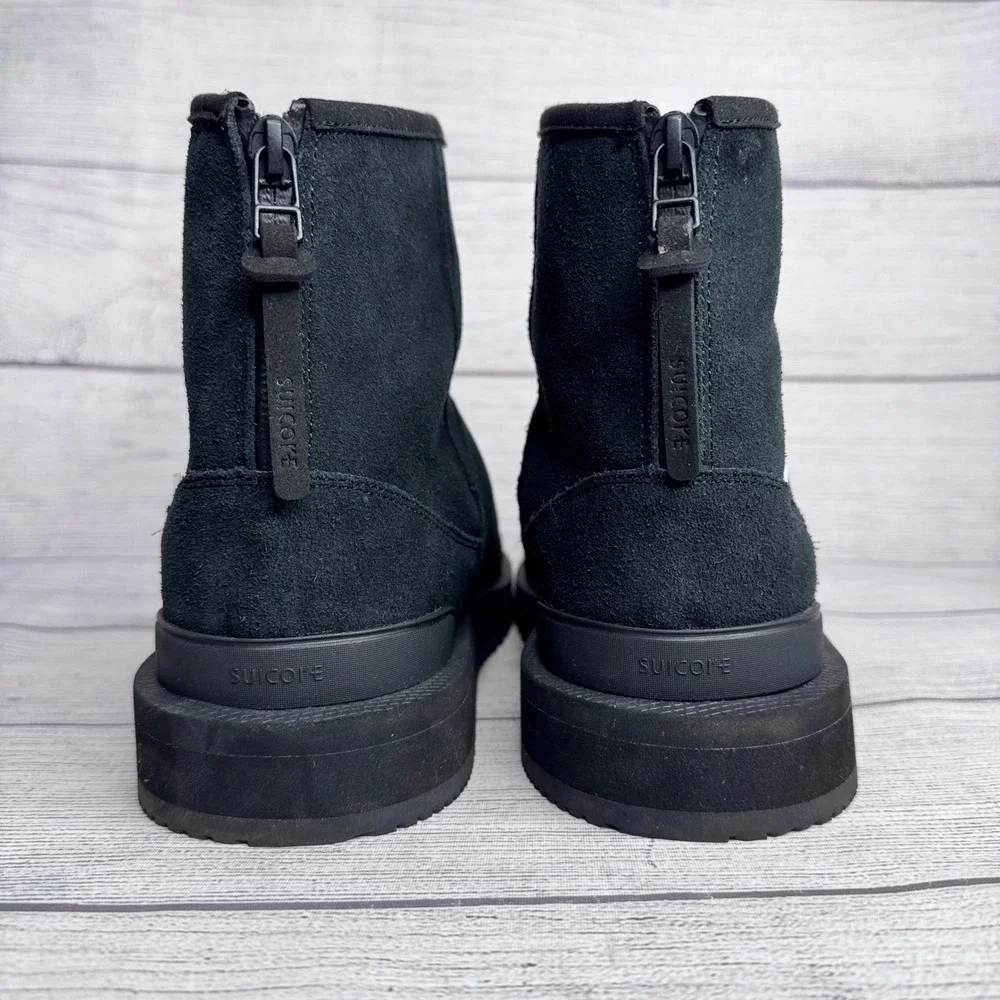 Suicoke Sherpa‎ Waterproof Black Suede Vibram Arctic Grip Boots Mens 10 USW 12